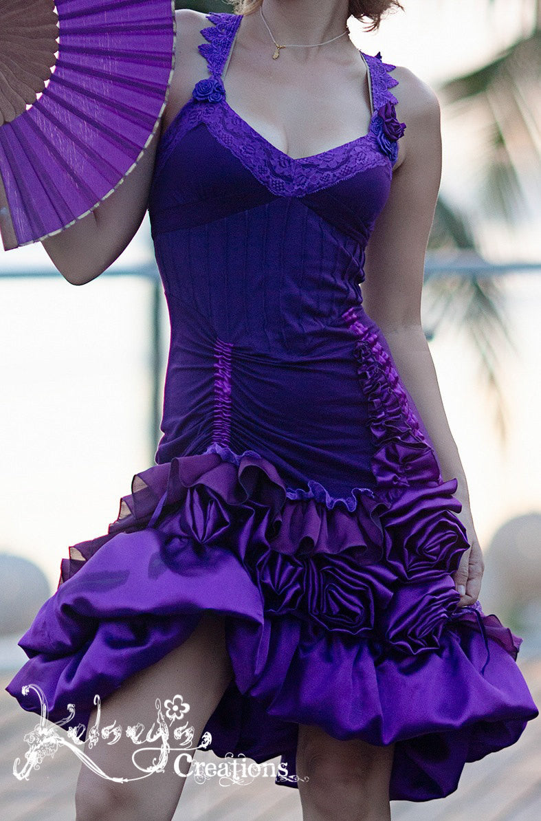Cocktail Dress - One Size, Purple, Victorian Style Dress, Graduation,