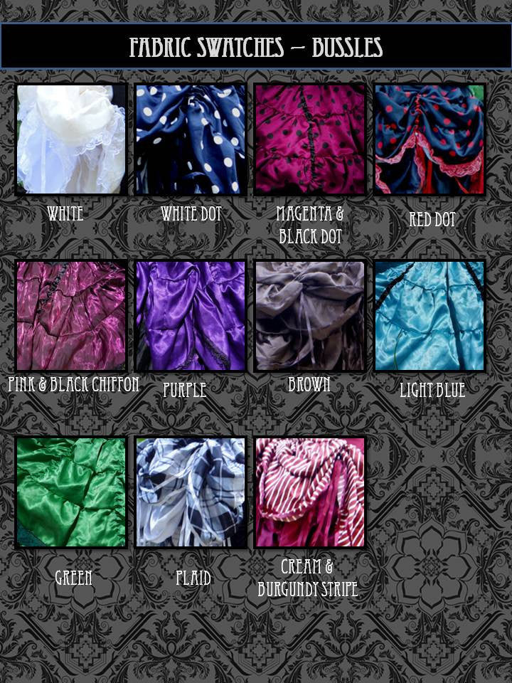 Ruffle Bussle - Victorian Edwardian Steampunk Bustle Classy Satin Cinched Adustable 2 in 1 Tutu Bustle