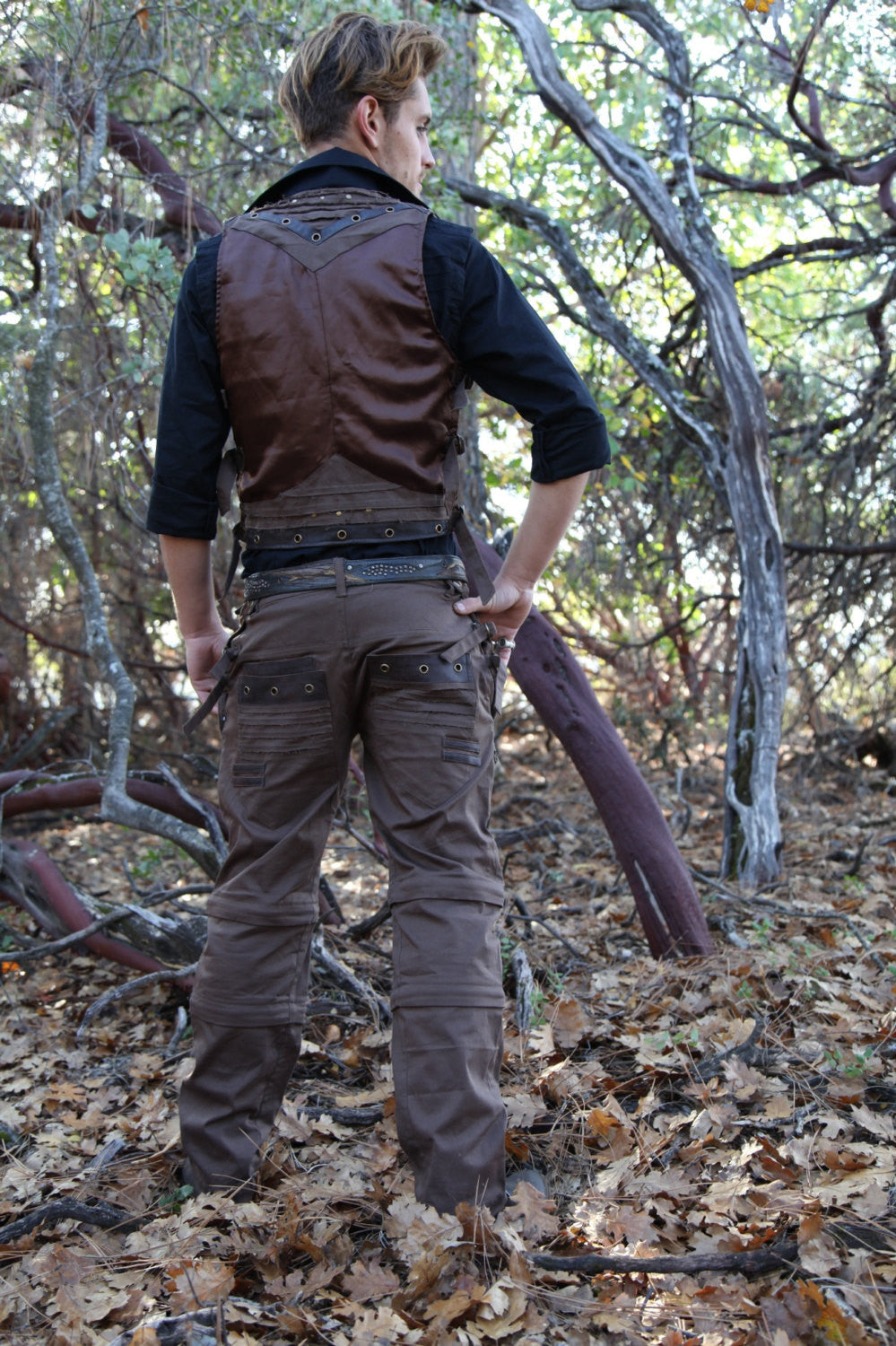 Steampunk Suit- Small, Brown, Mens Suit, Burning Man, Mad Max, Hipster -  kelseyscreations